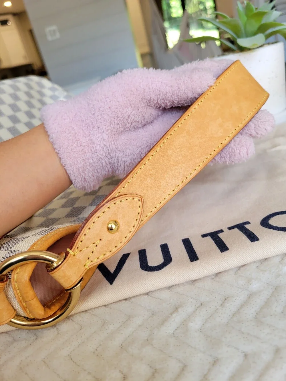 BEAUTIFUL🩷 Louis Vuitton DELIGHTFUL MM Damier Azur Hobo Shoulder Bag